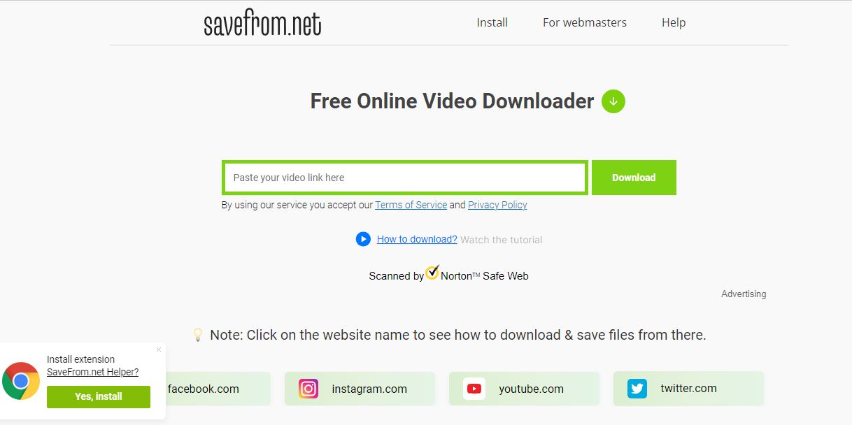 سایت savefrom.net